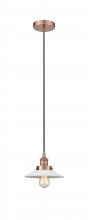 Innovations Lighting 616-1PH-AC-G1-LED - Halophane - 1 Light - 9 inch - Antique Copper - Cord hung - Mini Pendant