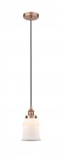 Innovations Lighting 616-1PH-AC-G181-LED - Canton - 1 Light - 6 inch - Antique Copper - Cord hung - Mini Pendant