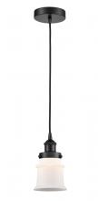  616-1PH-BK-G181S-LED - Canton - 1 Light - 5 inch - Matte Black - Cord hung - Mini Pendant