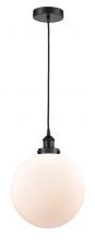 Innovations Lighting 616-1PH-BK-G201-12-LED - Beacon - 1 Light - 12 inch - Matte Black - Cord hung - Mini Pendant
