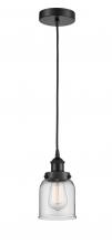  616-1PH-BK-G52 - Bell - 1 Light - 5 inch - Matte Black - Cord hung - Mini Pendant