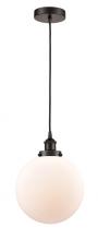 Innovations Lighting 616-1PH-OB-G201-10-LED - Beacon - 1 Light - 10 inch - Oil Rubbed Bronze - Cord hung - Mini Pendant