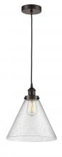  616-1PH-OB-G44-L - Cone - 1 Light - 12 inch - Oil Rubbed Bronze - Cord hung - Mini Pendant