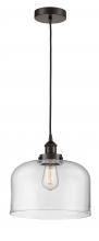  616-1PH-OB-G72-L - Bell - 1 Light - 12 inch - Oil Rubbed Bronze - Cord hung - Mini Pendant