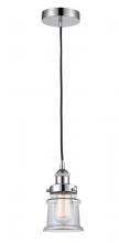  616-1PH-PC-G182S - Canton - 1 Light - 5 inch - Polished Chrome - Cord hung - Mini Pendant