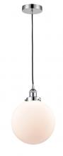  616-1PH-PC-G201-10-LED - Beacon - 1 Light - 10 inch - Polished Chrome - Cord hung - Mini Pendant