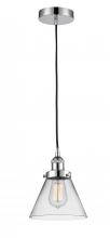  616-1PH-PC-G42 - Cone - 1 Light - 8 inch - Polished Chrome - Cord hung - Mini Pendant