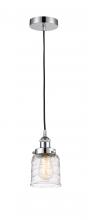  616-1PH-PC-G513-LED - Bell - 1 Light - 5 inch - Polished Chrome - Cord hung - Mini Pendant