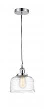  616-1PH-PC-G713-LED - Bell - 1 Light - 8 inch - Polished Chrome - Cord hung - Mini Pendant