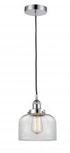  616-1PH-PC-G72 - Bell - 1 Light - 8 inch - Polished Chrome - Cord hung - Mini Pendant