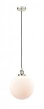  616-1PH-PN-G201-12-LED - Beacon - 1 Light - 12 inch - Polished Nickel - Cord hung - Mini Pendant