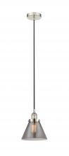  616-1PH-PN-G43-LED - Cone - 1 Light - 8 inch - Polished Nickel - Cord hung - Mini Pendant