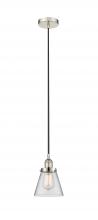  616-1PH-PN-G62 - Cone - 1 Light - 6 inch - Polished Nickel - Cord hung - Mini Pendant