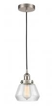  616-1PH-SN-G172 - Fulton - 1 Light - 7 inch - Brushed Satin Nickel - Cord hung - Mini Pendant