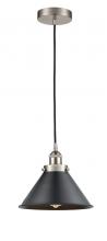  616-1PH-SN-M10-BK - Briarcliff - 1 Light - 10 inch - Brushed Satin Nickel - Cord hung - Mini Pendant