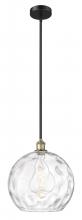  616-1S-BAB-G1215-14 - Athens Water Glass - 1 Light - 13 inch - Black Antique Brass - Cord hung - Pendant