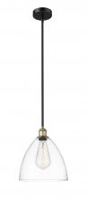  616-1S-BAB-GBD-122 - Bristol - 1 Light - 12 inch - Black Antique Brass - Cord hung - Mini Pendant