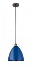  616-1S-OB-MBD-12-BL - Plymouth - 1 Light - 12 inch - Oil Rubbed Bronze - Cord hung - Mini Pendant