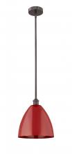  616-1S-OB-MBD-12-RD - Plymouth - 1 Light - 12 inch - Oil Rubbed Bronze - Cord hung - Mini Pendant