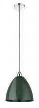  616-1S-PC-MBD-12-GR - Plymouth - 1 Light - 12 inch - Polished Chrome - Cord hung - Mini Pendant