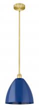  616-1S-SG-MBD-12-BL - Plymouth - 1 Light - 12 inch - Satin Gold - Cord hung - Mini Pendant