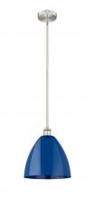  616-1S-SN-MBD-12-BL - Plymouth - 1 Light - 12 inch - Brushed Satin Nickel - Cord hung - Mini Pendant