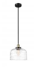  616-1SH-BAB-G713-L - Bell - 1 Light - 12 inch - Black Antique Brass - Cord hung - Mini Pendant