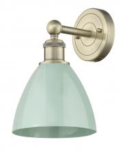  616-1W-AB-MBD-75-SF - Plymouth - 1 Light - 8 inch - Antique Brass - Sconce