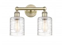  616-2W-AB-G1113 - Cobbleskill - 2 Light - 14 inch - Antique Brass - Bath Vanity Light