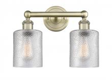  616-2W-AB-G112 - Cobbleskill - 2 Light - 14 inch - Antique Brass - Bath Vanity Light