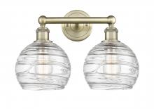  616-2W-AB-G1213-8 - Athens Deco Swirl - 2 Light - 17 inch - Antique Brass - Bath Vanity Light