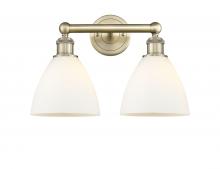  616-2W-AB-GBD-751 - Bristol - 2 Light - 17 inch - Antique Brass - Bath Vanity Light