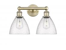  616-2W-AB-GBD-754 - Bristol - 2 Light - 17 inch - Antique Brass - Bath Vanity Light