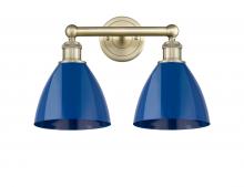  616-2W-AB-MBD-75-BL - Plymouth - 2 Light - 17 inch - Antique Brass - Bath Vanity Light