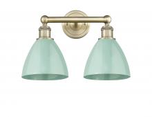  616-2W-AB-MBD-75-SF - Plymouth - 2 Light - 17 inch - Antique Brass - Bath Vanity Light