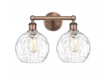  616-2W-AC-G1215-8 - Athens Water Glass - 2 Light - 17 inch - Antique Copper - Bath Vanity Light