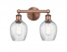  616-2W-AC-G292 - Salina - 2 Light - 15 inch - Antique Copper - Bath Vanity Light