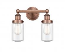  616-2W-AC-G314 - Dover - 2 Light - 14 inch - Antique Copper - Bath Vanity Light