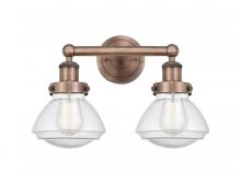  616-2W-AC-G324 - Olean - 2 Light - 16 inch - Antique Copper - Bath Vanity Light