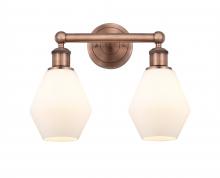  616-2W-AC-G651-6 - Cindyrella - 2 Light - 15 inch - Antique Copper - Bath Vanity Light