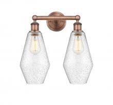  616-2W-AC-G654-7 - Cindyrella - 2 Light - 16 inch - Antique Copper - Bath Vanity Light