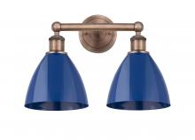  616-2W-AC-MBD-75-BL - Plymouth - 2 Light - 17 inch - Antique Copper - Bath Vanity Light