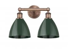  616-2W-AC-MBD-75-GR - Plymouth - 2 Light - 17 inch - Antique Copper - Bath Vanity Light