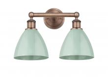  616-2W-AC-MBD-75-SF - Plymouth - 2 Light - 17 inch - Antique Copper - Bath Vanity Light