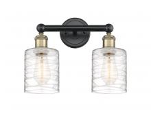  616-2W-BAB-G1113 - Cobbleskill - 2 Light - 14 inch - Black Antique Brass - Bath Vanity Light