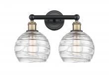  616-2W-BAB-G1213-8 - Athens Deco Swirl - 2 Light - 17 inch - Black Antique Brass - Bath Vanity Light