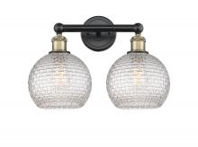  616-2W-BAB-G122C-8CL - Athens - 2 Light - 17 inch - Black Antique Brass - Bath Vanity Light