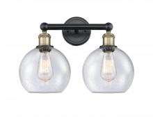  616-2W-BAB-G124-8 - Athens - 2 Light - 17 inch - Black Antique Brass - Bath Vanity Light