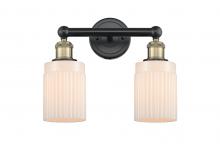  616-2W-BAB-G341 - Hadley - 2 Light - 14 inch - Black Antique Brass - Bath Vanity Light