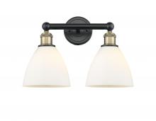  616-2W-BAB-GBD-751 - Bristol - 2 Light - 17 inch - Black Antique Brass - Bath Vanity Light